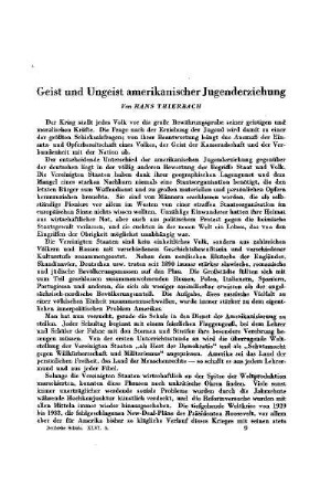 Geist und Ungeist amerikanischer Jugenderziehung
