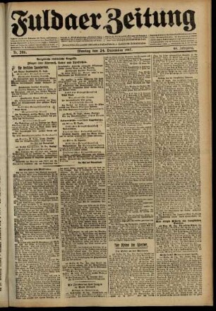 Ausgabe vom Montag, den 24. Dezember 1917.