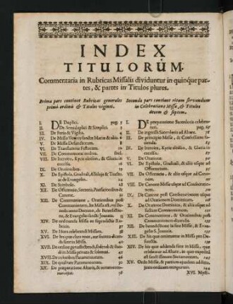 c2v-c3r, Index Titulorum