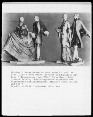 Zwei Paare: Menuett und Kavalier mit Dame