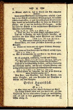 Erstes Hauptstück. Von Gott.