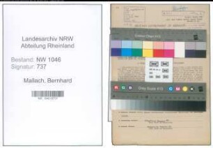 Entnazifizierung Bernhard Mallach , geb. 06.01.1908 (Landwirt)