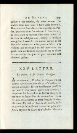 XXIe Lettre.