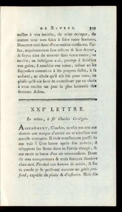 XXIe Lettre.