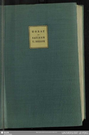 Die Satiren und Briefe des Horaz