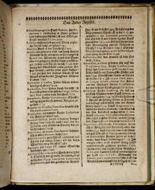 Das Ander Register.