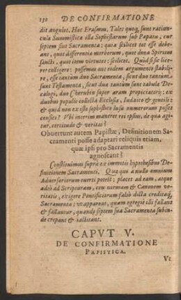 Caput V. De Confirmatione Papistica.
