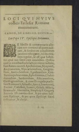 Loci qui huius codicis Ecclesiae Romanae meminerunt.