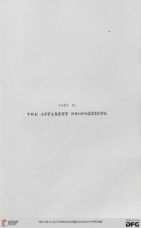 Part II: The apparent proportions
