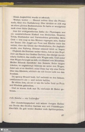Jede Bombe – ein Volltreffer