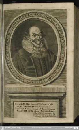 Dn. Michael Waltherus, Norimb: SS. Theol: Doctor, Et Superint. Generaliss. Per Ducatus Et Cimitatus Zello-Lüneburgicos