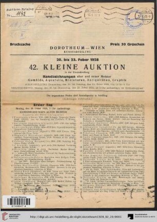 Handzeichnungen Alter Meister (Nr. 1-127)
