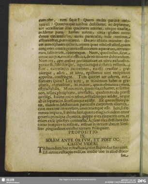 Propositio. IX. Solem Ante Ortum, Et Post Occasum Videri