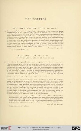 Tapisseries (No. 69 - 83)