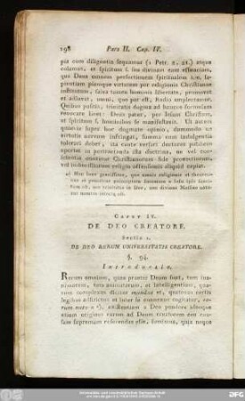 Caput IV. De Deo Creatore.