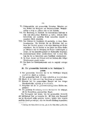 Der grammatische Unterricht in der Volksschule
