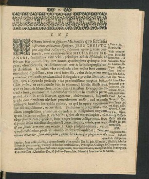 Instans iterum sestum Michaelis, quo Ecclesia nostrarum animarum Episcopo, Jesu Christo, pro Angelica ...