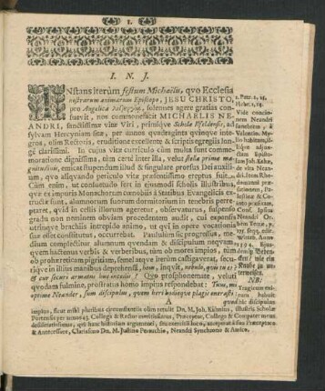 Instans iterum sestum Michaelis, quo Ecclesia nostrarum animarum Episcopo, Jesu Christo, pro Angelica ...