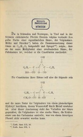 Über die Einwirkung von Aminen auf das Dilacton und die neutralen Ester der Pulvinsäure ...