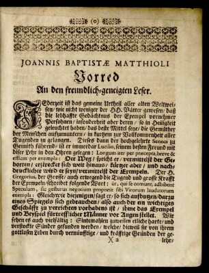 Vorred An den freundlich-geneigten Leser