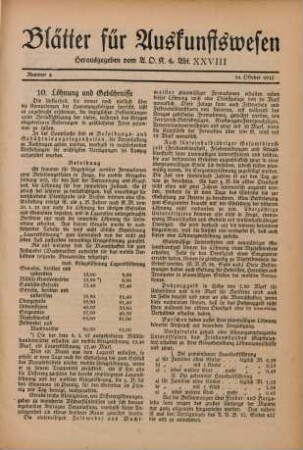 4.1917: Blätter für Auskunftswesen