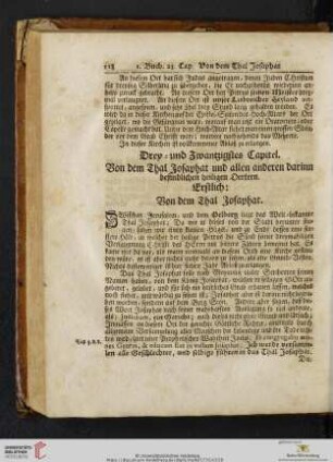 Drey und Zwantzigstes Capitel