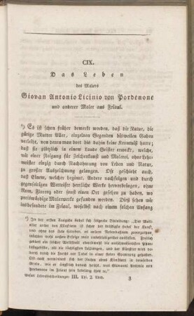 CIX. Das Leben des Malers Giovan Antonio Licinio von Pordenone und anderer Maler aus Friaul.