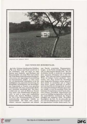 Das Pathos des Monumentalen
