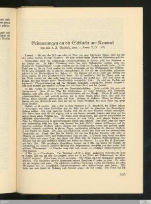 Erinnerungen an die Schlacht am Kemmel