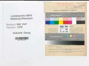 Entnazifizierung Georg Kukoreit , geb. 18.11.1898 (Bergmann)