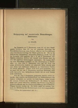 Entgegnung auf vorstehende Bemerkung Ehrenbergs.