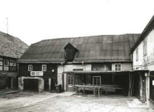Meißen, Dresdner Straße 34. Dreiseithof (1801). Quergebäude (Werkstatt)