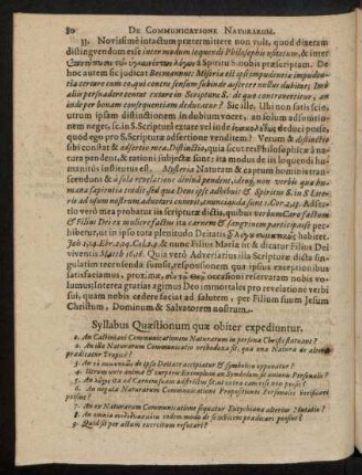 Syllabus Quaestionum quae obiter expediuntur.