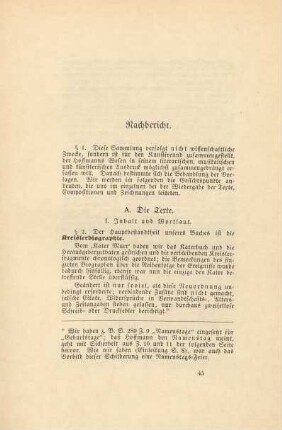 I. Inhalt und Wortlaut
