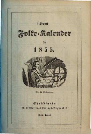 Norsk Folke-Kalender. 1855