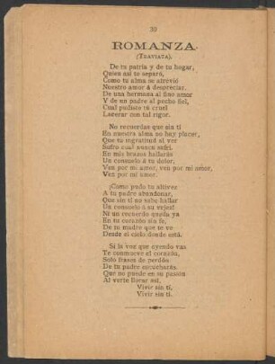 Romanza. : (Traviata).