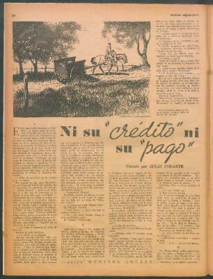 Ni su "crédito" ni su "pago" : Cuento por Julio Indarte