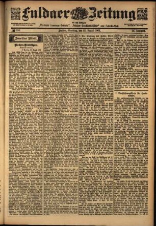 Zweite Ausgabe vom Samstag, den 23. August 1902.
