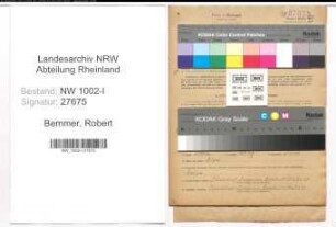 Entnazifizierung Robert Bemmer, geb. 16.05.1890 (Kaufm.Angest.)