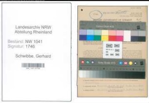 Entnazifizierung Gerhard Schwibbe , geb. 01.09.1922 (Zollbetriebsassistent)