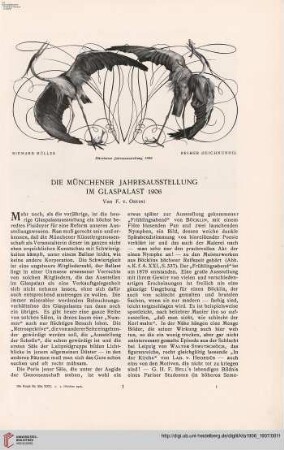 Die Münchener Jahresausstellung im Glaspalast 1906