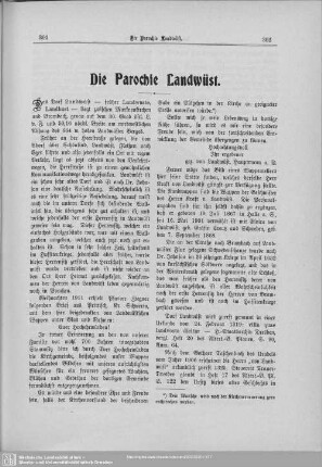 Die Parochie Landwüst