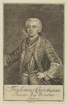 Bildnis des Fridericus Christianus Princeps Pol. et Elect Saxon.