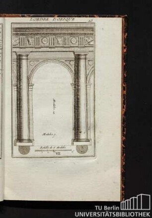 VII. L'Ordre Dorique. Description de...