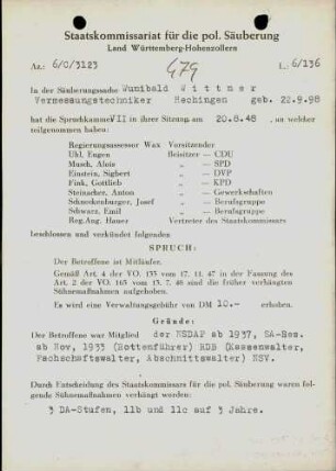 Wittner, Wunibald