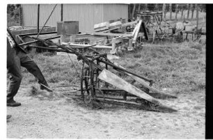 Rübenschlitten auf einem Hof