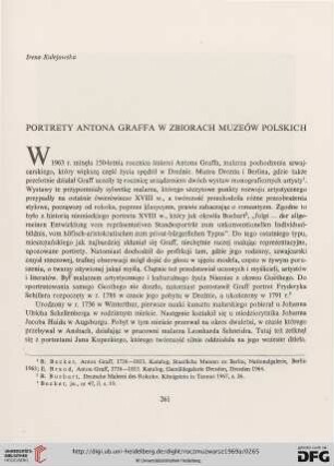 13: Portrety Antona Graffa w zbiorach muzeów polskich
