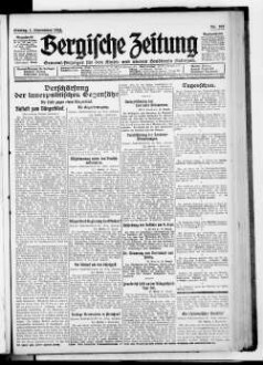 Bergische Zeitung. 1922-1935