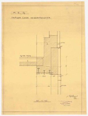 AEG-Hauptverwaltungsgebäude, Berlin: Kellerfensterträger 1:10