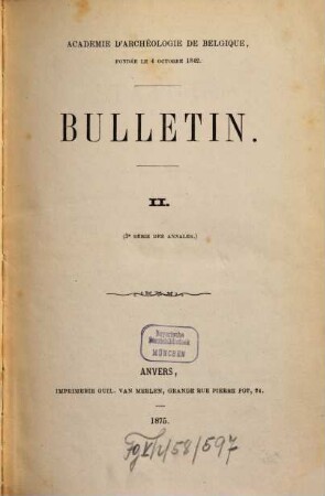 Bulletin. 1875/78 = Vol. 2